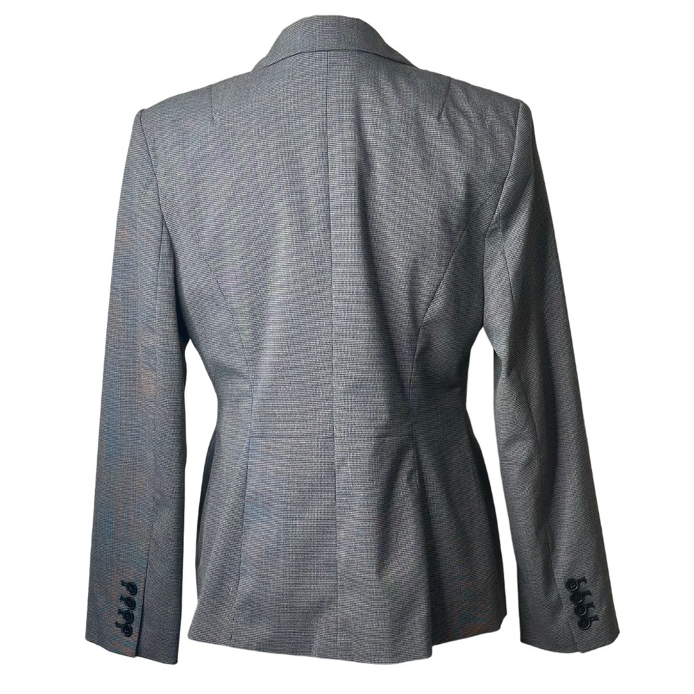 Liz Claiborne Gray‎ Houndstooth One-Button Blazer Jacket Sz 10 - Picture 3 of 7